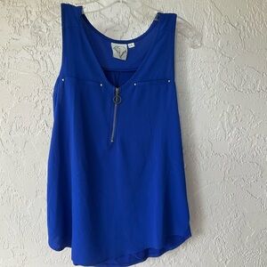 Chic Royal Blue Sleeveless Tank Top